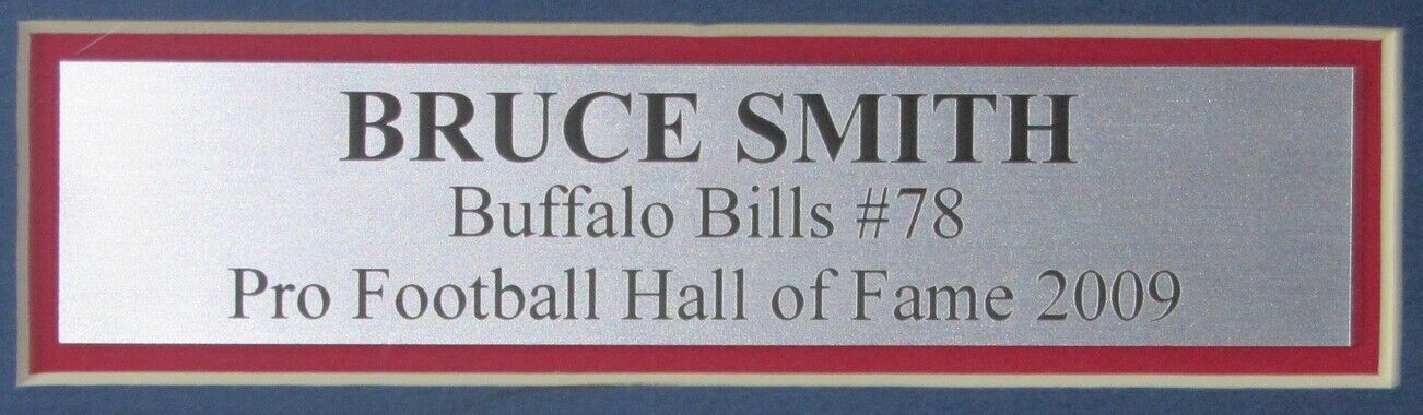 Bruce Smith Signed/Auto Buffalo Bills Custom Football Jersey Framed Jsa 159374