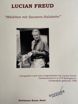 Lucian Freud Signed Coa Lithograph Numbered 275 (Edvard Munch)