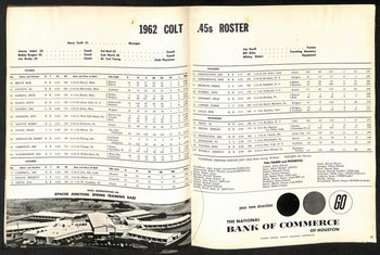 1962 Houston Colt .45S Baseball Yearbook 200594