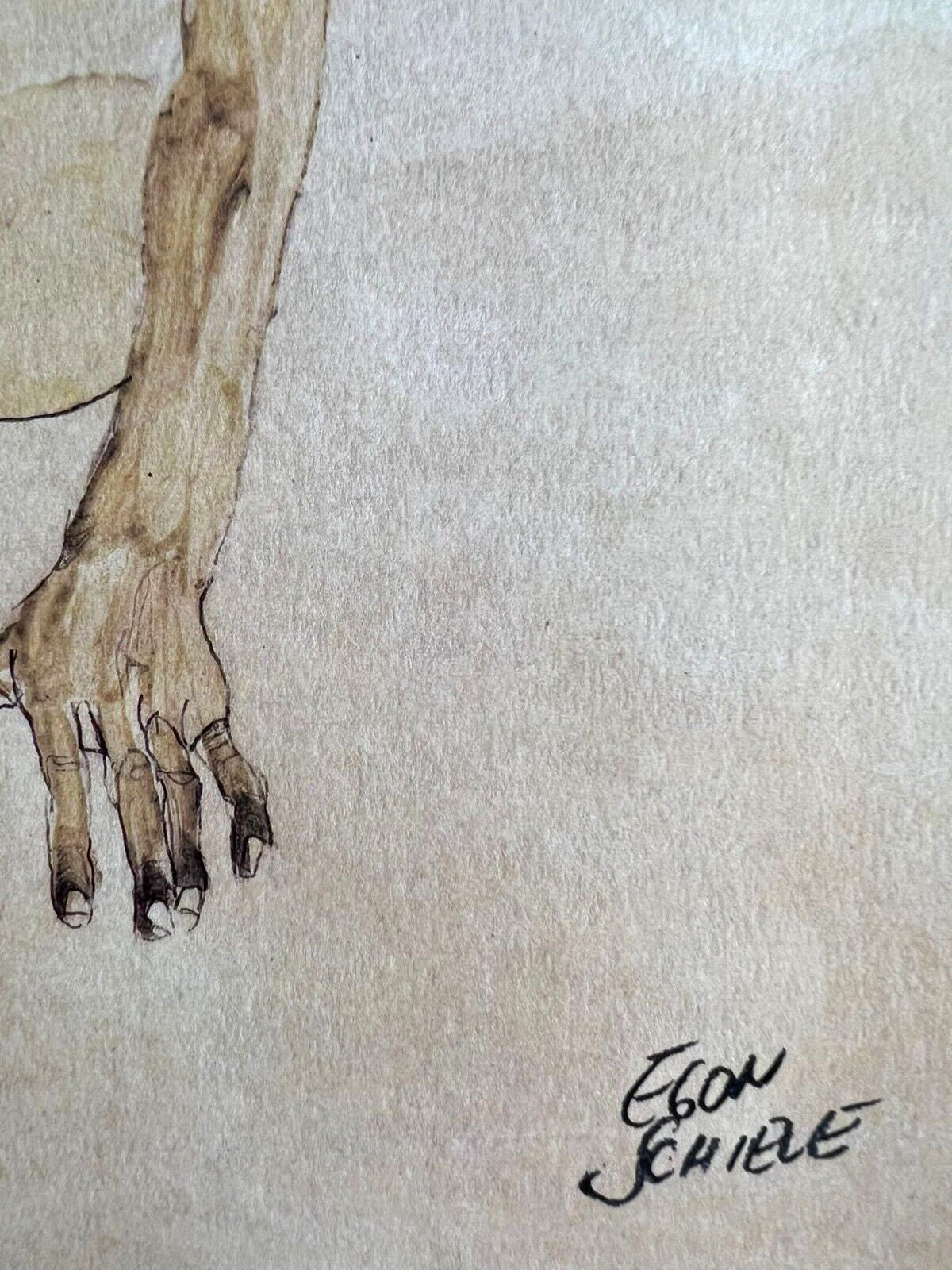 Egon Schiele Lithograph Numbered Coa