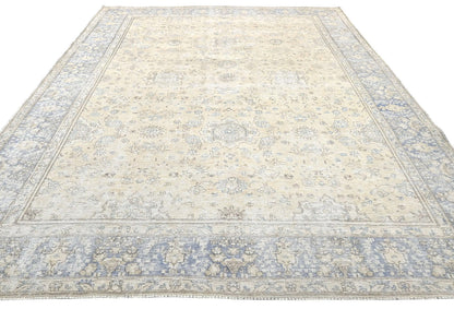 Handmade Antique Muted Distressed Oriental Rug