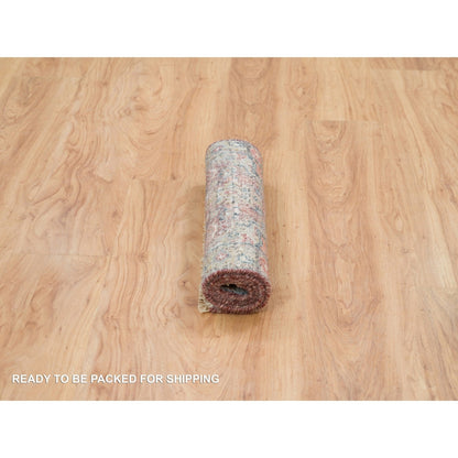 2'X3'1" Wine Red Organic Wool Heris Revival Hand Knotted Mat Oriental Rug