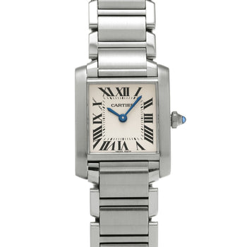 Cartier Tank Francaise Sm W51008Q3 Silver Ladies Used Watch #71467