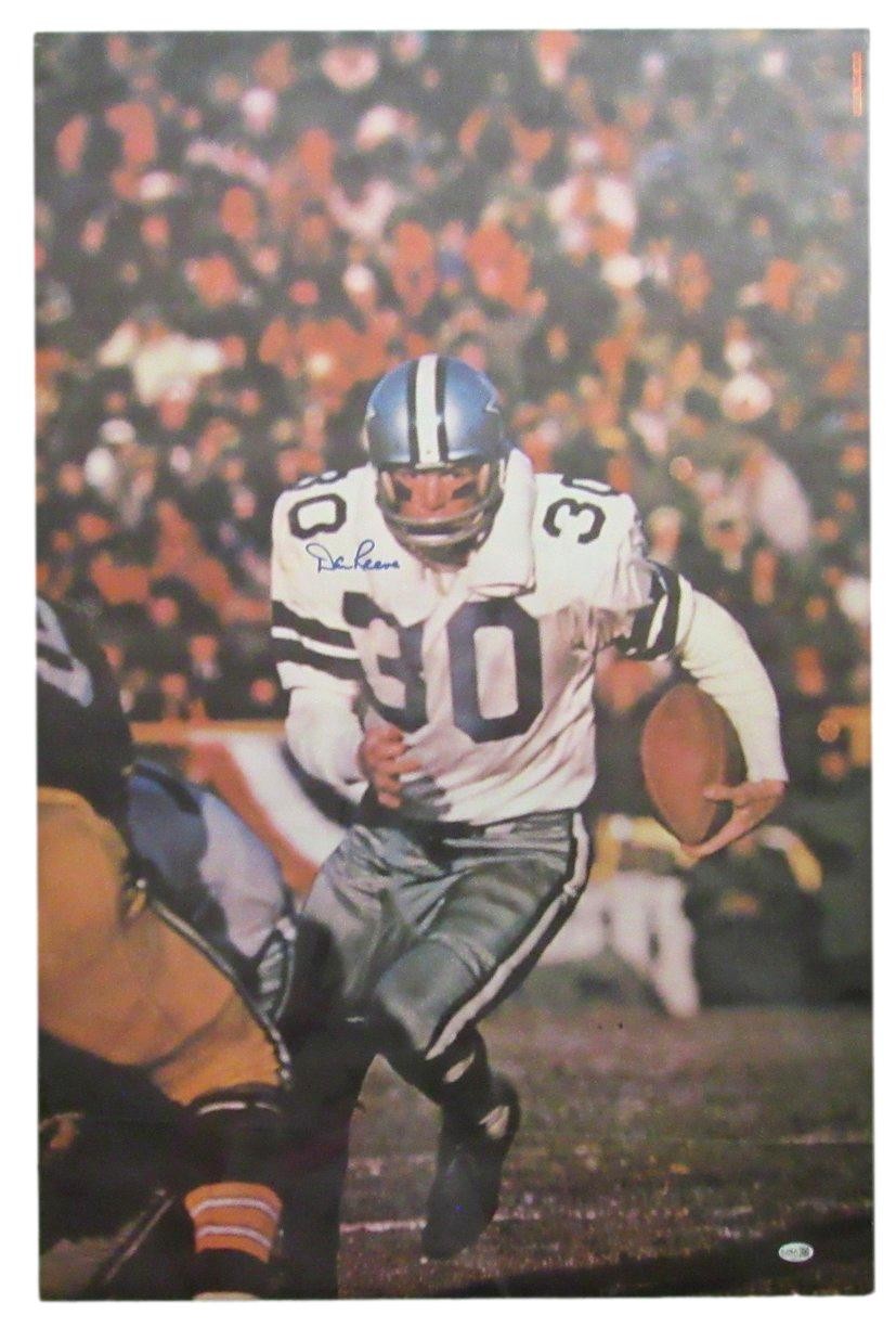 Signed Dan Reeves Poster Sports Illustrated 24x36 Auto Vintage 1968 JSA 210049