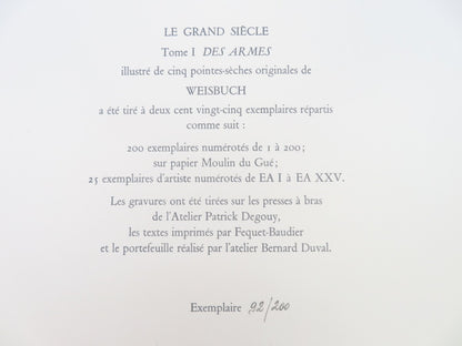 Le Grand Sicle 1 Des Armes By Claude Weisbuch 1St 1981 Dition Vision Nouvelle