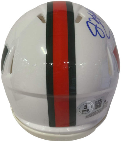 Jim Kelly Autographed Hurricanes Mini Helmet (Beckett Witness)