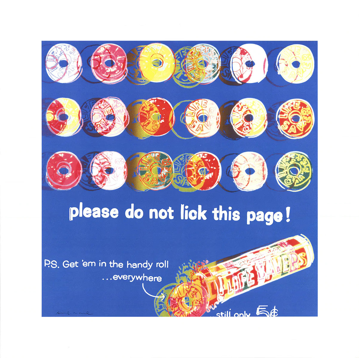 Andy After Warhol Ads: Life Savers (Blue) " Poster Pop Art