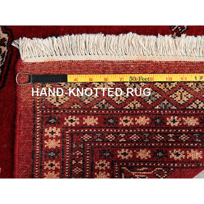 2'6"X8' Red Princess Bokara Tribal Medallions Rug Wool Hand Knotted Runner