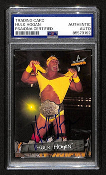 Hulk Hogan Signed/Auto 1999 Topps Wcw Embossed Card #55 Psa/Dna 198779