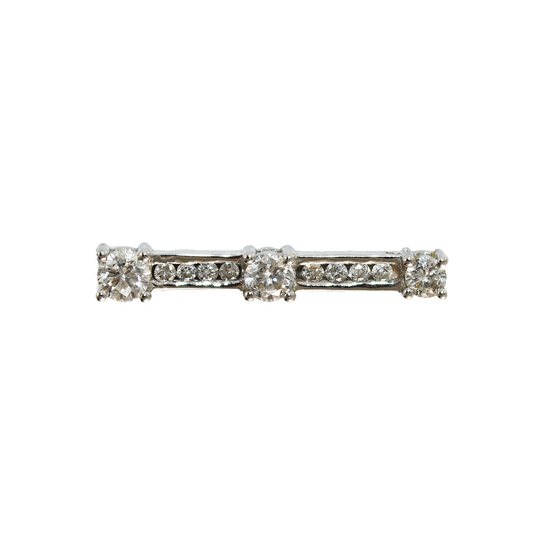 14K White Gold Diamond Pendant 0.40Ct