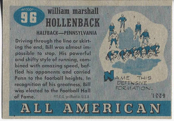 Bill Hollenback 1955 All American Card