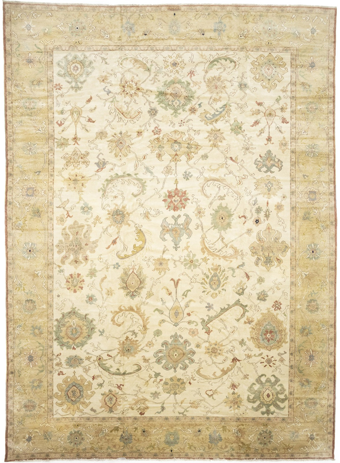 Oriental Floral Carpet Rug Turkish Style Oversized 126X17 Handmade