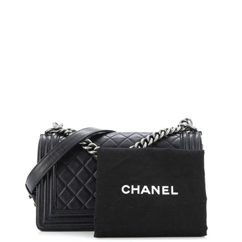 Chanel Boy Flap Bag Quilted Calfskin Old Medium