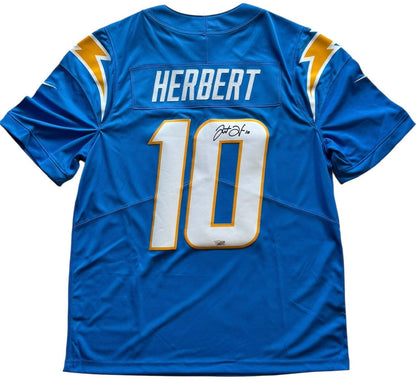 Justin Herbert Autographed Chargers Nike On Field Jersey (Fanatics)