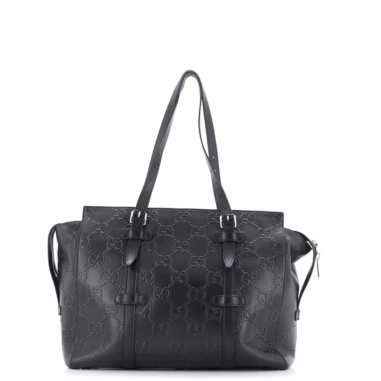 Gucci Tote Bag Gg Embossed Perforated Leather