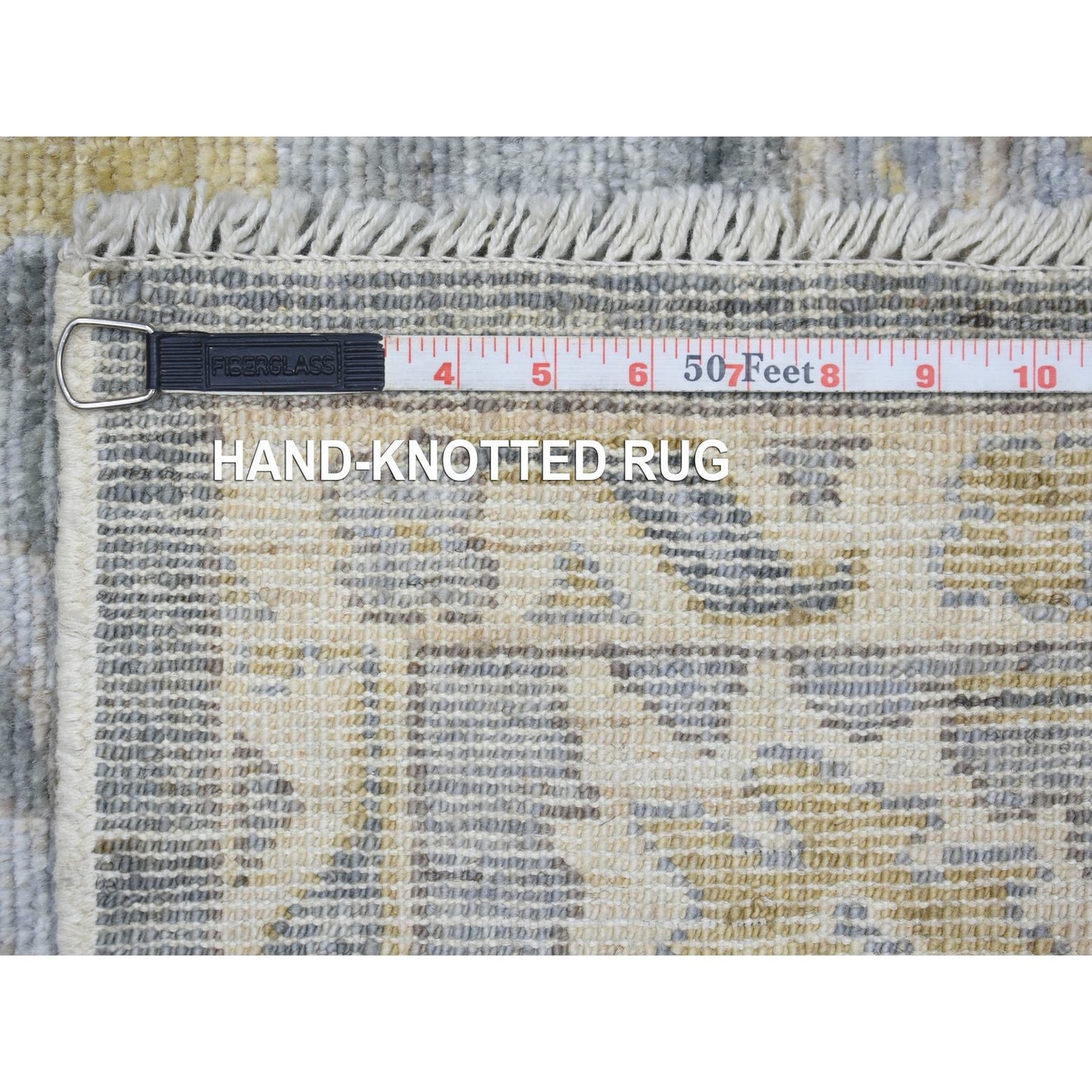 6'2"X8'9" Black Coral Hand Knotted Afghan Angora Oushak Wool Rug