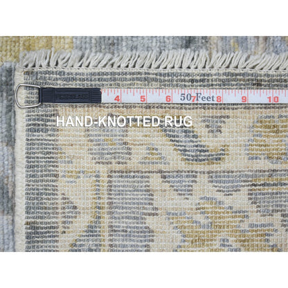 6'2"X8'9" Black Coral Hand Knotted Afghan Angora Oushak Wool Rug