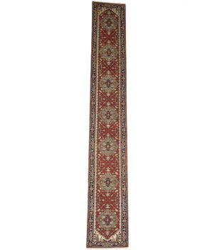 Narrow Oriental Runner Rug Oversized Heriz Serapi