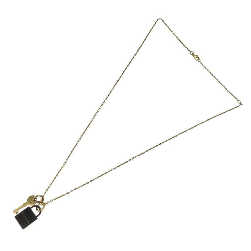 Hermes Amulette Padlock Pm Gold Gp Buffalo Horn Necklace