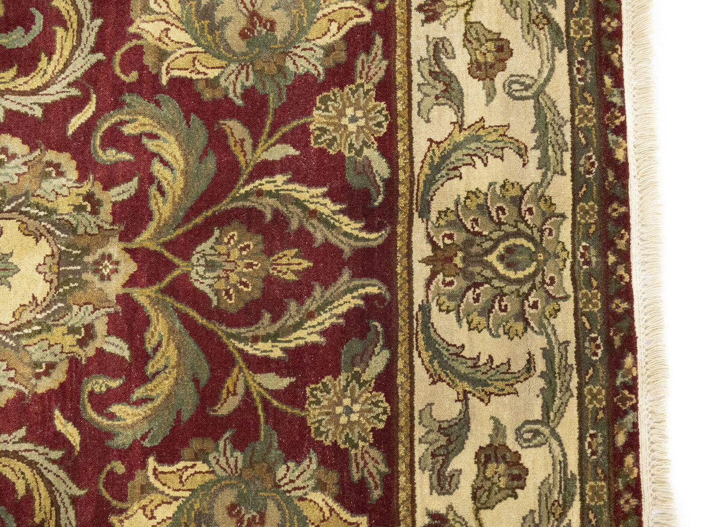 Hand-Knotted Thick Pile Floral Oriental Rug Agra