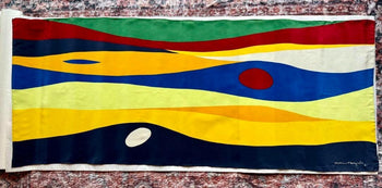 Rare Isamu Noguchi Large 100% Silk Scarf 2007 Silk Wave Designs, California