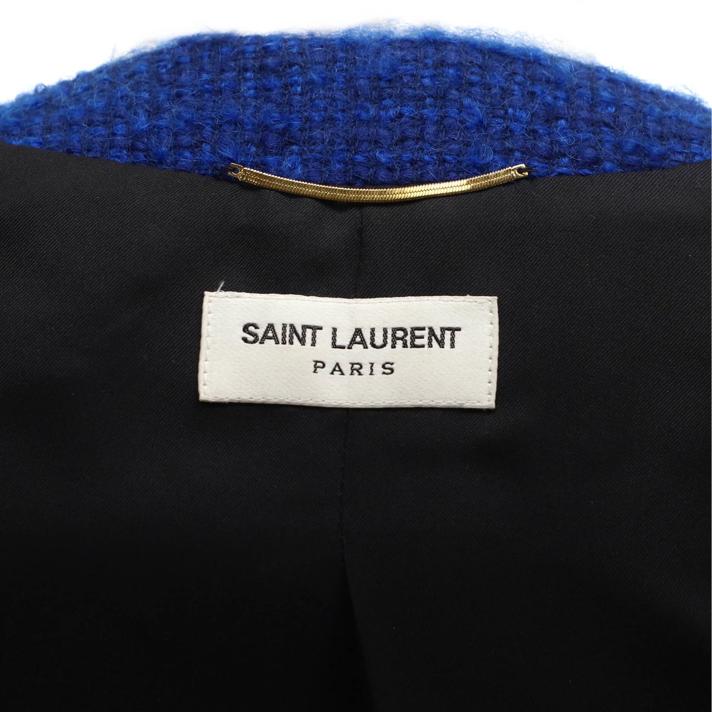 Saint Laurent Women'S Double Breasted Two Pocket Jacket Wool Blend