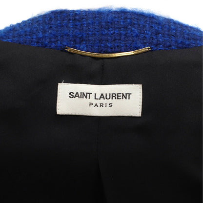 Saint Laurent Women'S Double Breasted Two Pocket Jacket Wool Blend
