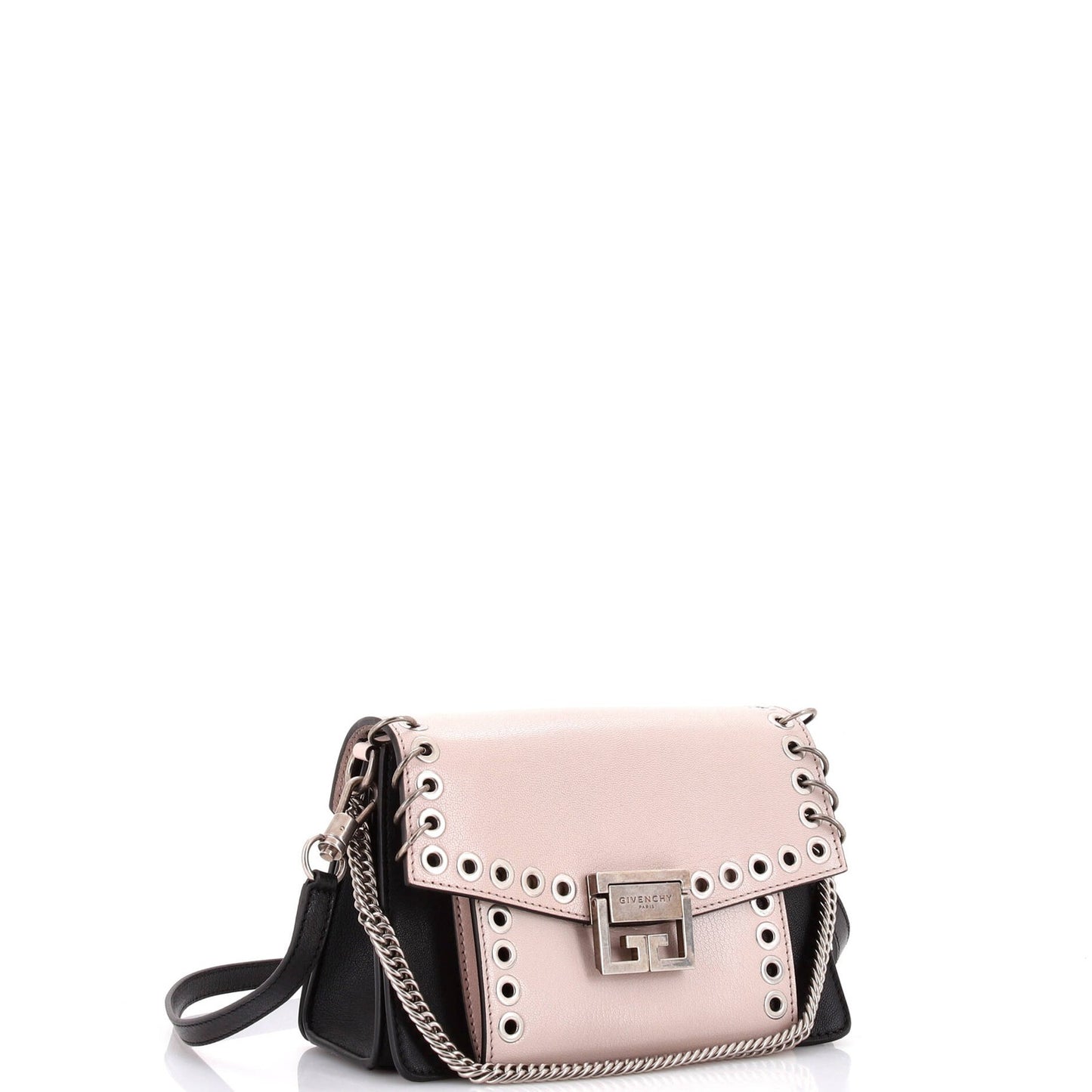 Givenchy Gv3 Flap Bag Grommet Embellished Leather Small