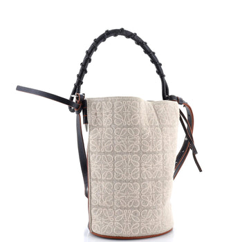 Loewe Gate Bucket Bag Anagram Jacquard Canvas Medium