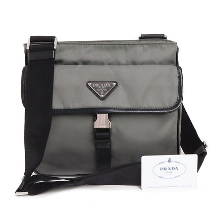 PRADA Triangle Shoulder Bag Tesuto Nero Grey