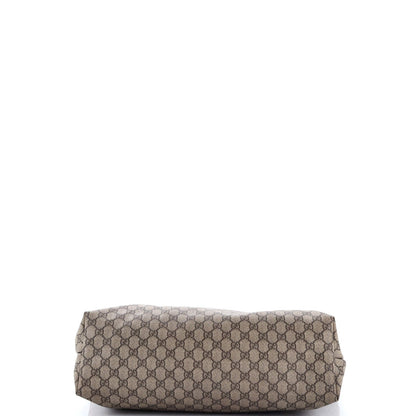 Gucci Plus Tote Gg Coated Canvas With Leather Large