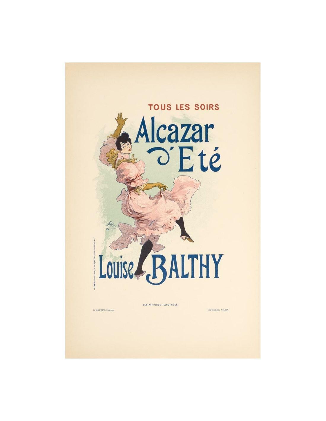 Original Vintage Poster Louise Balthy By Cheret For Affiches Illustrees 1896
