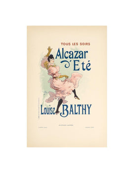 Original Vintage Poster Louise Balthy By Cheret For Affiches Illustrees 1896