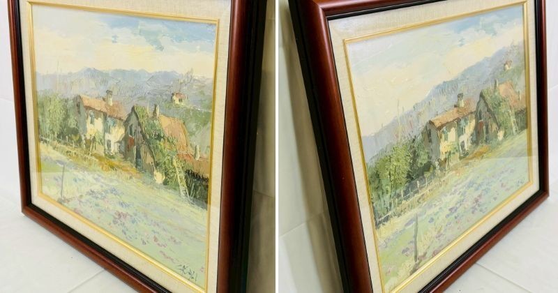 Giuseppe Casali Original Oil Painting Mountain Farmhouse Italy Landscape