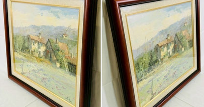 Giuseppe Casali Original Oil Painting Mountain Farmhouse Italy Landscape