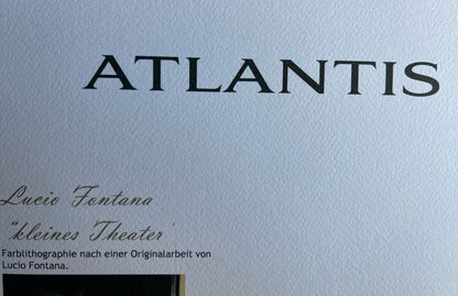 Lucio Fontana Lithograph 1978 Coa Signed Pen Numbered Pencil