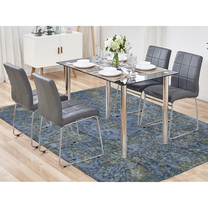 8'X9'10" Gray Abstract Design Wool And Silk Hand Knotted Oriental Rug