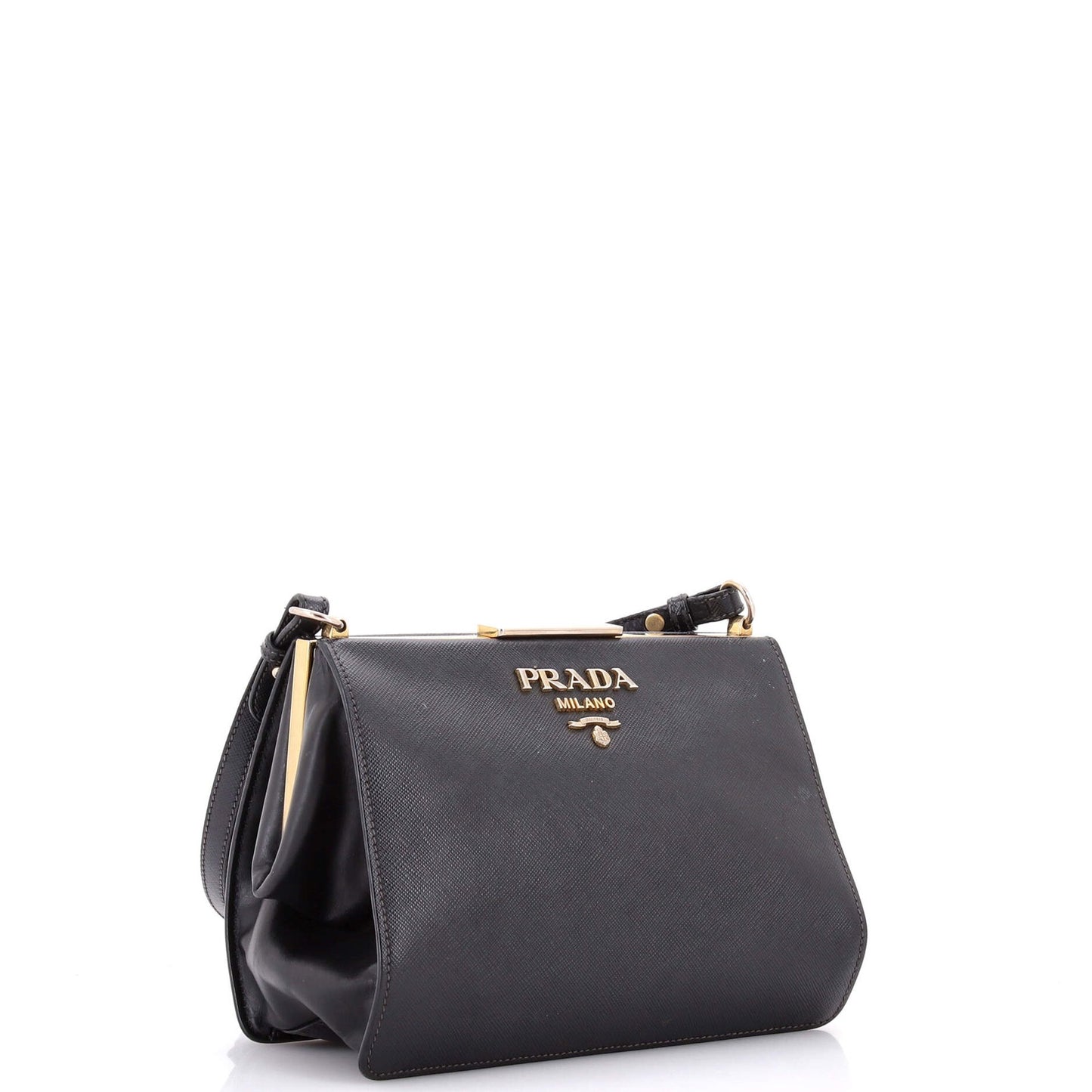 Prada Light Frame Shoulder Bag Saffiano Leather Small