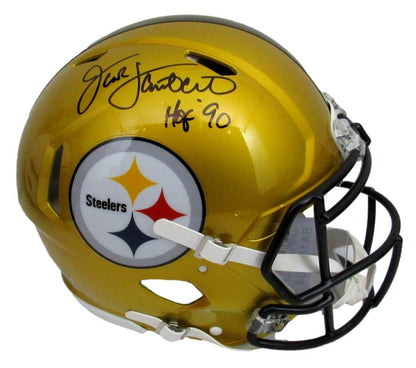 Jack Lambert Hof Signed Steelers Full Size Flash
