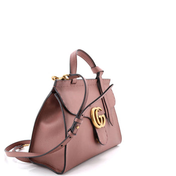 Gucci Gg Marmont Top Handle Bag Leather Small