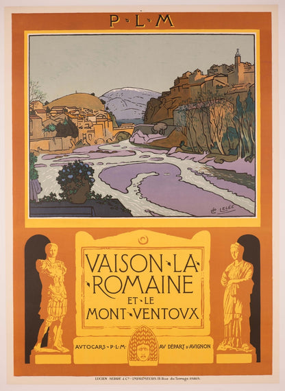 Rare Leo Lelee French Railways Poster C1920 Vaison La Romaine Et Mont Ventoux