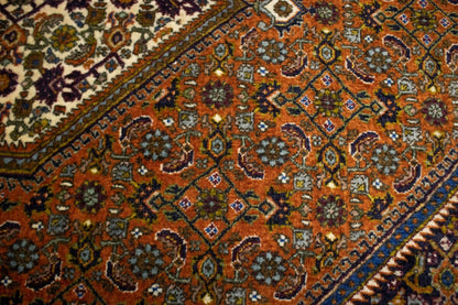 4X5 Ft Hand-Knotted Vintage Floral Rug Plush
