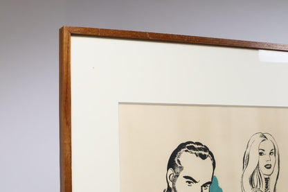 Allen Saunders "Mary Worth" Ed100 Comic Art Print Signed In Pencil Framed