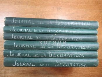 Antique 6 Book Set Journal De La Decoration