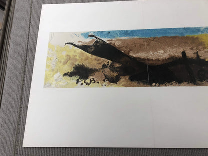 Georges Braque La Charrue " Lithograph Cubism Brown Plough, Farming