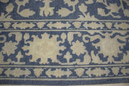 Handmade Wool Oriental Rug Large Slate Blue