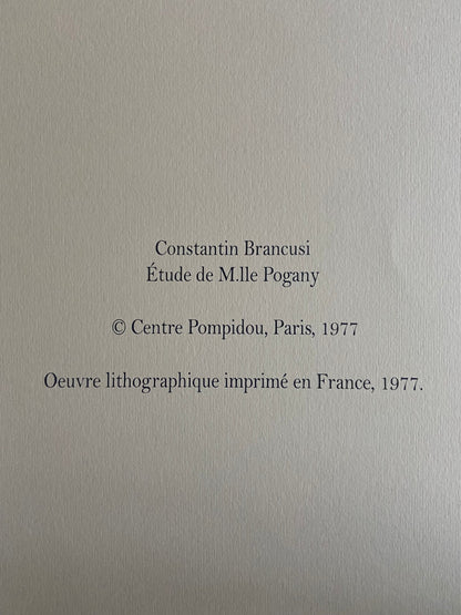 Constantin Brancusi Lithograph Museo Centre Pompidou Signed Op Published