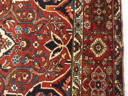 Vintage Red Floral Rug Extra-Large Handmade