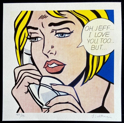 Roy Lichtenstein Lithograph Coa Original Signed Numbered Limited