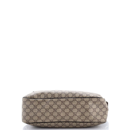 Gucci Front Zip Camera Bag Gg Coated Canvas Large